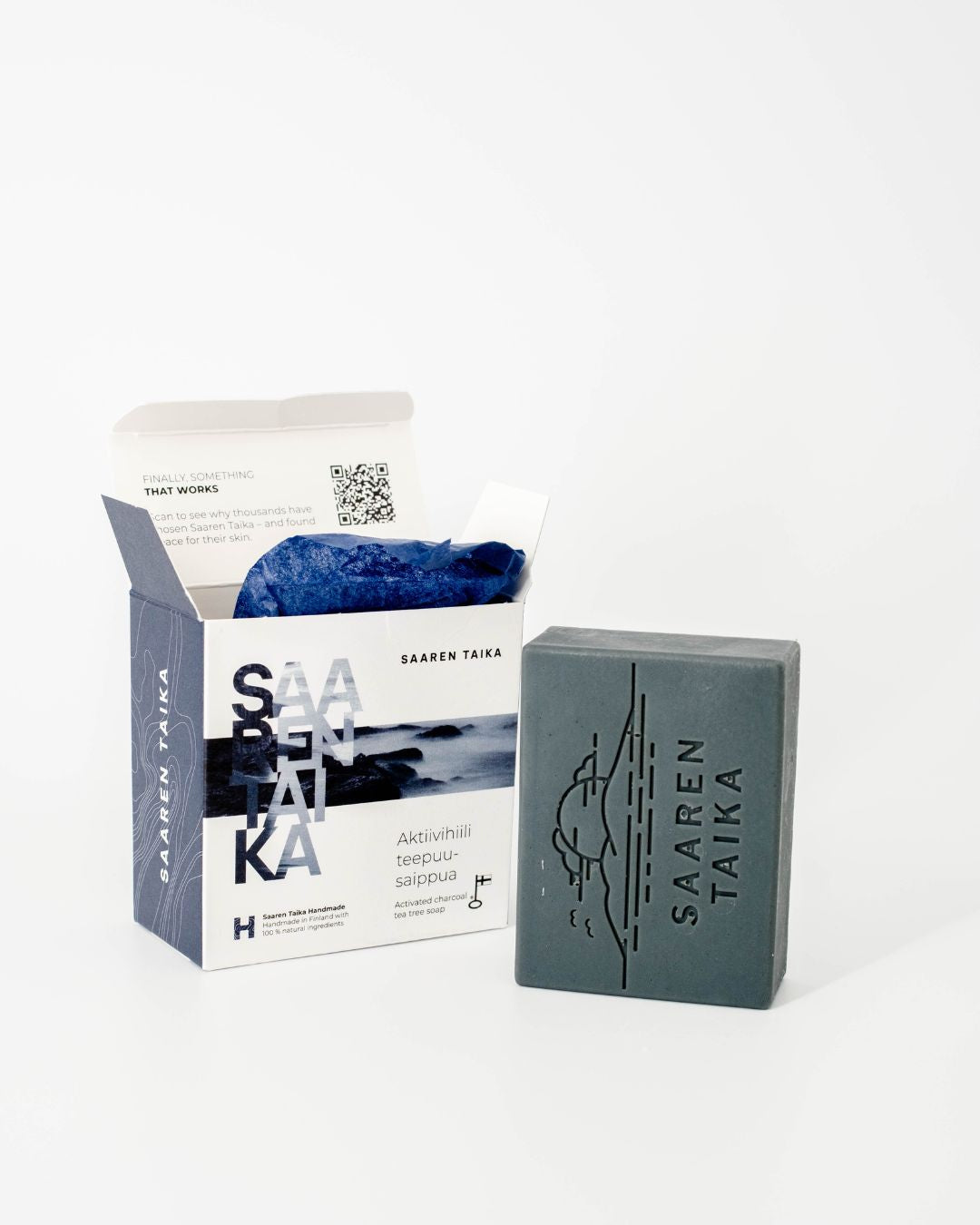 Activated Charcoal Tea Tree Soap, for all skin types, including itchy and acne-prone skin, vegan, 100% natural