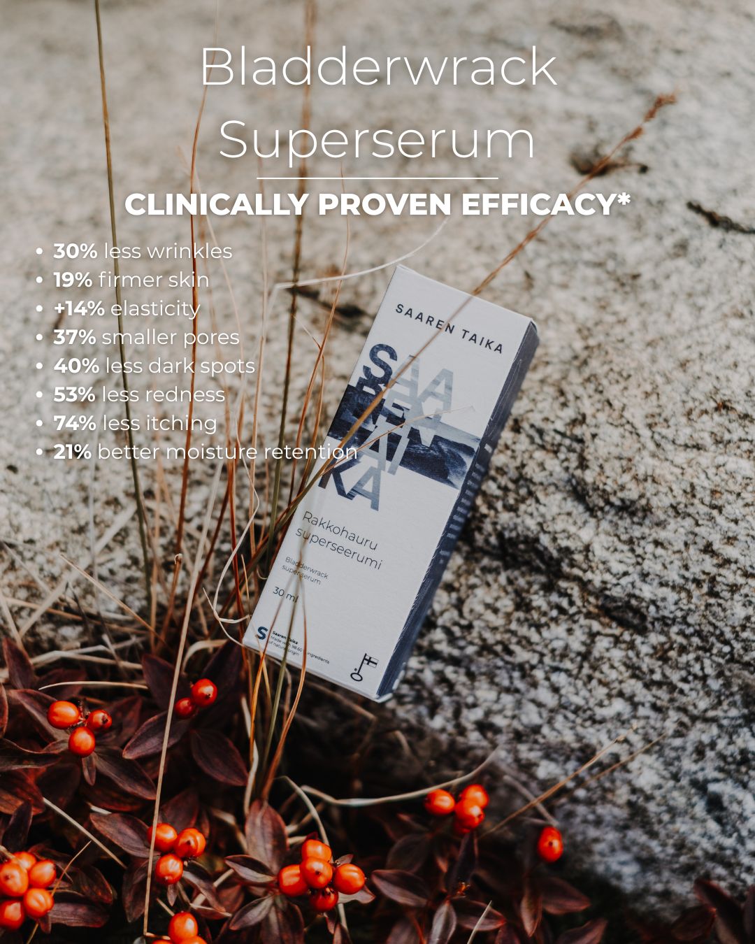 Bladderwrack Super Serum – Firming, Smoothing & Brightening Serum for Mature Skin, also suitable for Atopic, Rosacea-Prone & Blemish-Prone Skin, UNISEX, 30 ml