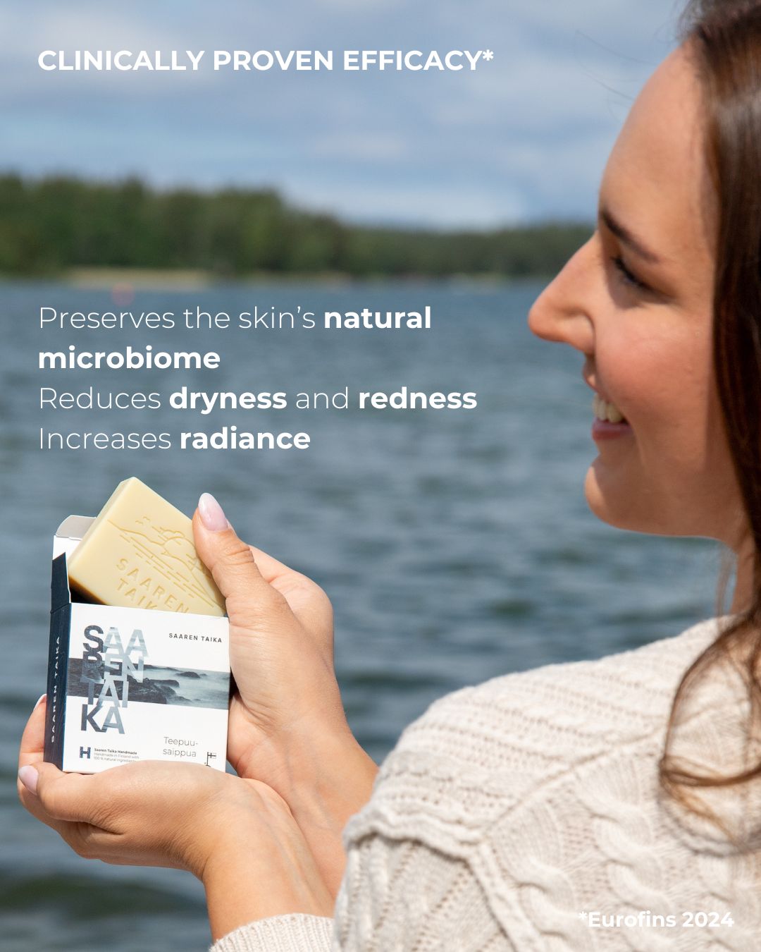 Tea tree soap, Balances Skin Microbiota & Supports the Microbiome, for all skin types, including itchy and acne-prone skin, UNISEX, 100% Natural, Vegan